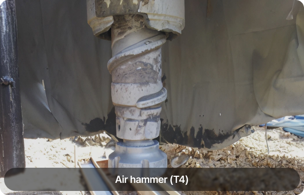 Air hammer (T4) 시공 장비